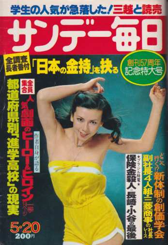  サンデー毎日 1979年5月20日号 (58巻 22号 通巻3184号) 雑誌