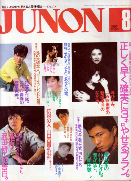  ジュノン/JUNON 1987年8月号 雑誌