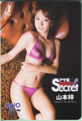 山本梓 週刊アサヒ芸能増刊 アサ芸Secret!/シークレット クオカード