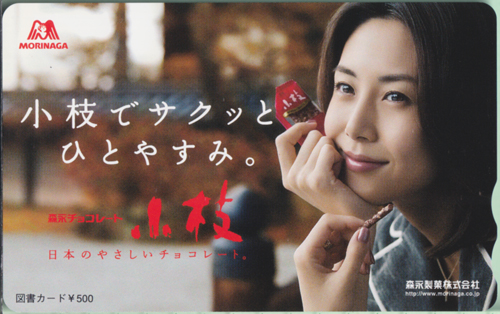 松嶋菜々子 森永製菓 小枝 小枝でサクッとひとやすみ。 図書カード