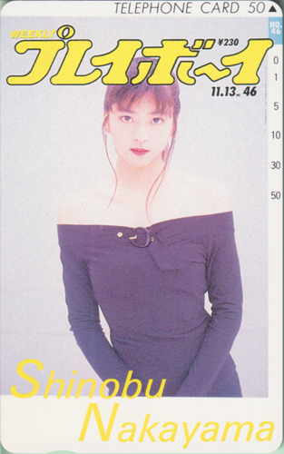 中山忍 週刊プレイボーイ 1990年11月13日号 (No.46) テレカ