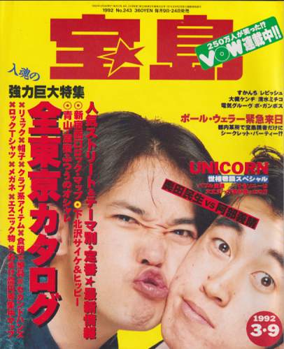  宝島 1992年3月9日号 (通巻243号) 雑誌